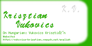 krisztian vukovics business card